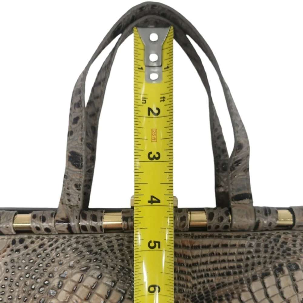 Merrell McGuiness‎ Croc Embossed Leather Reversible Handbag Clutch Rare